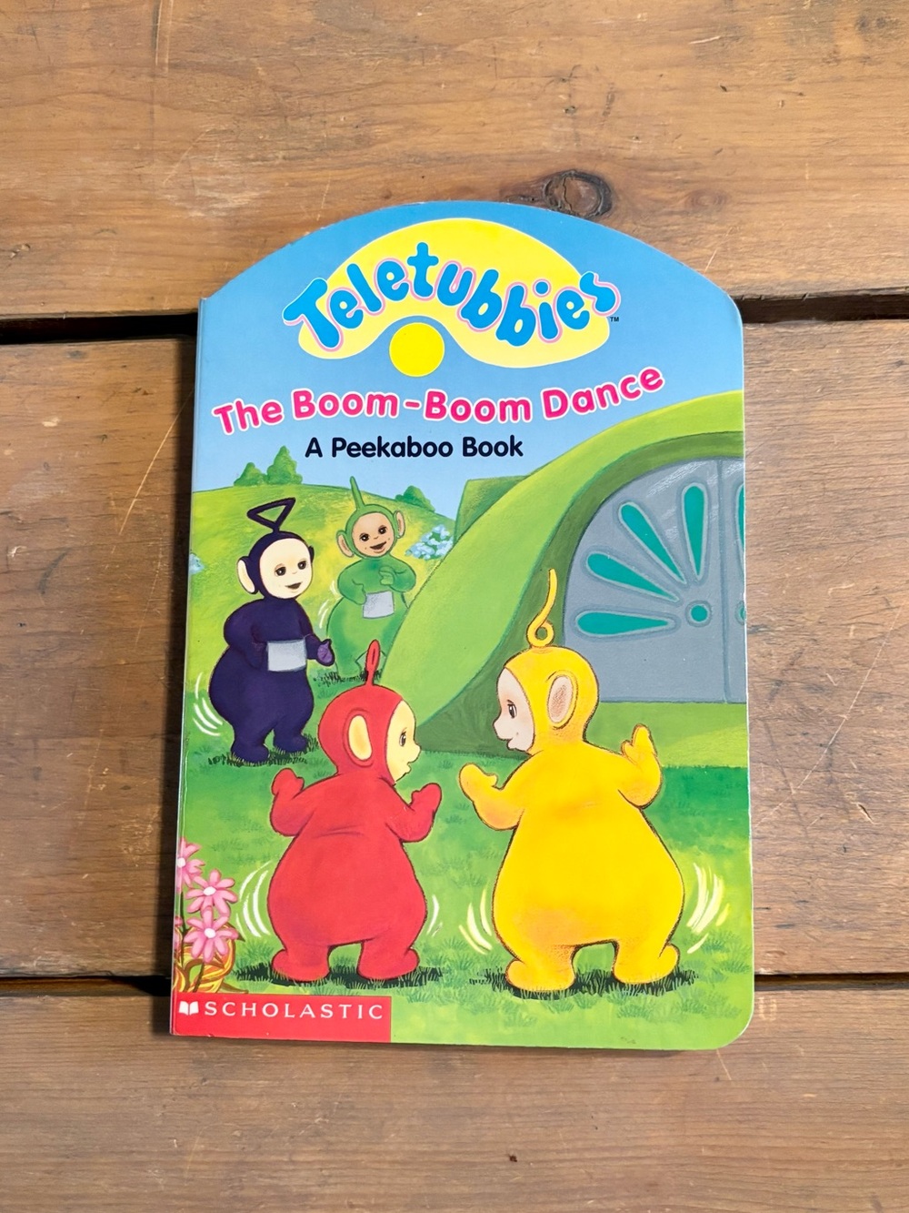 Teletubbies The Boom-Boom Dance Peekaboo Board Book Vintage